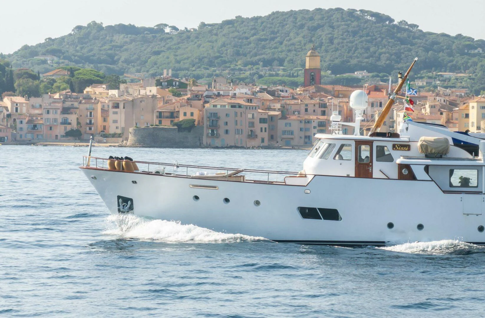 a boat on the water aboard SISSI Yacht for Sale