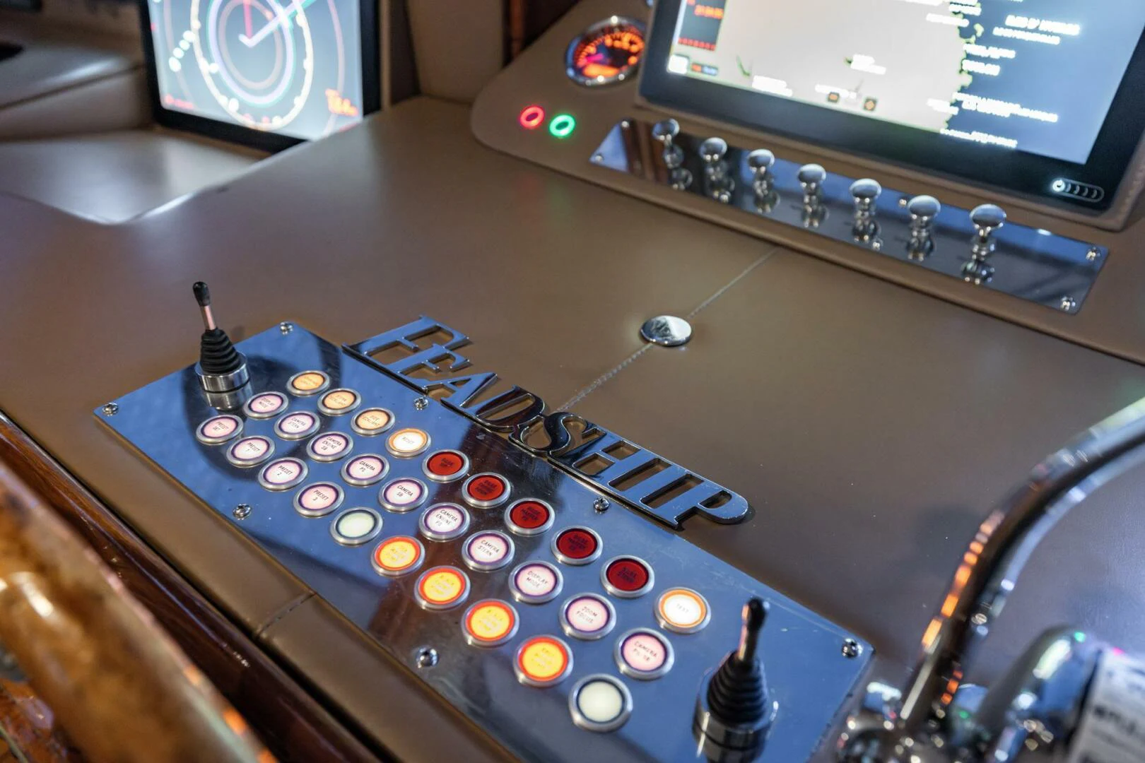 a close-up of a control panel aboard SISSI Yacht for Sale