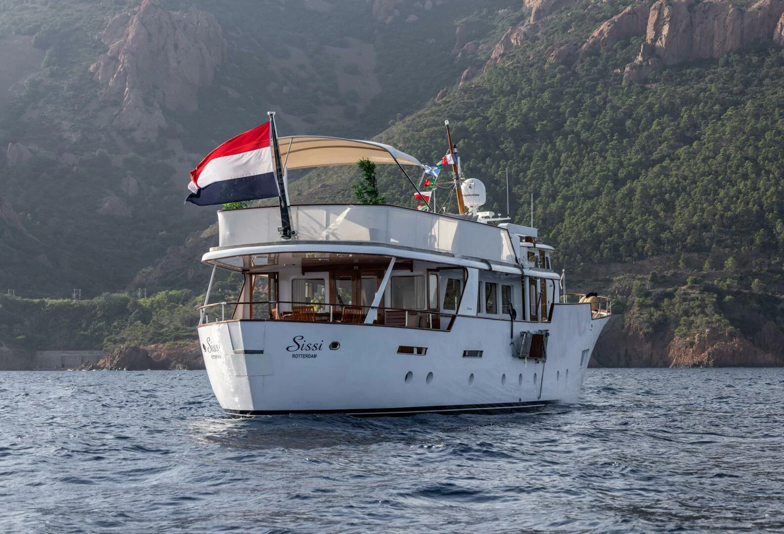 a boat on the water aboard SISSI Yacht for Sale