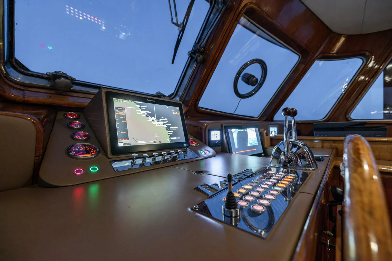 a computer with a keyboard and a monitor aboard SISSI Yacht for Sale