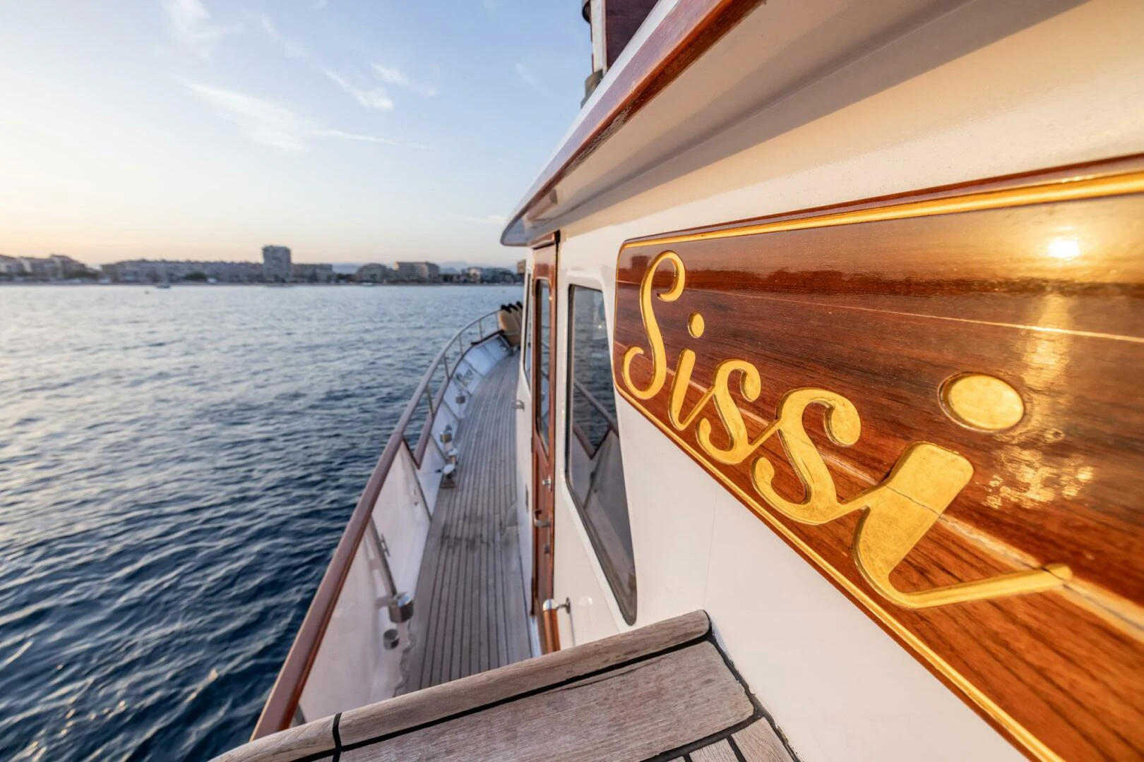 a boat on the water aboard SISSI Yacht for Sale