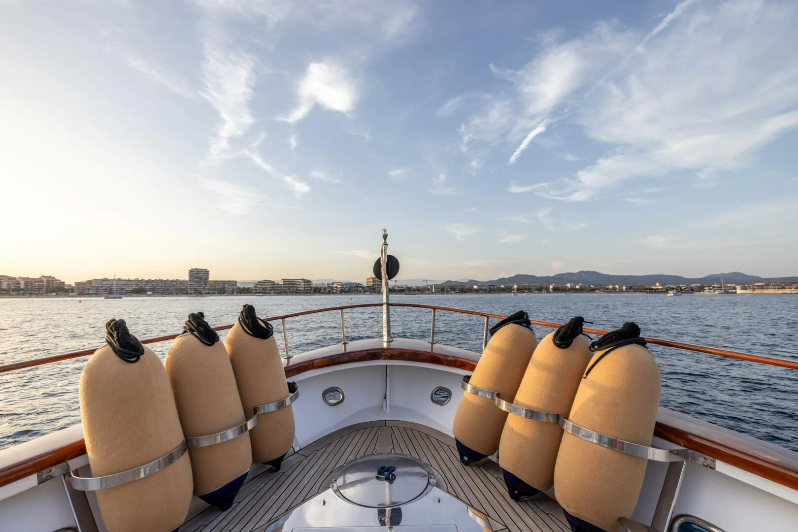 a group of people in a boat aboard SISSI Yacht for Sale