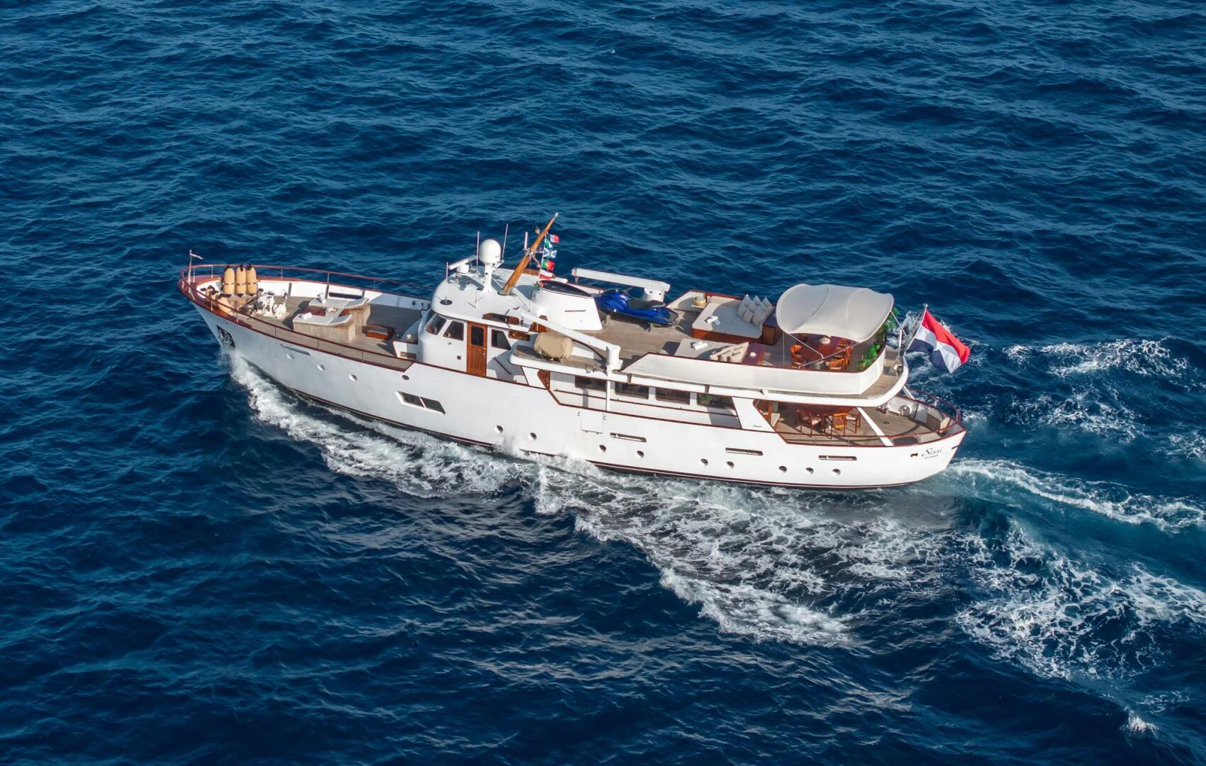 a boat on the water aboard SISSI Yacht for Sale