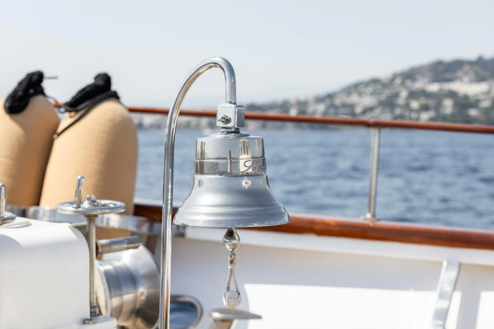 a lamp on a boat aboard SISSI Yacht for Sale