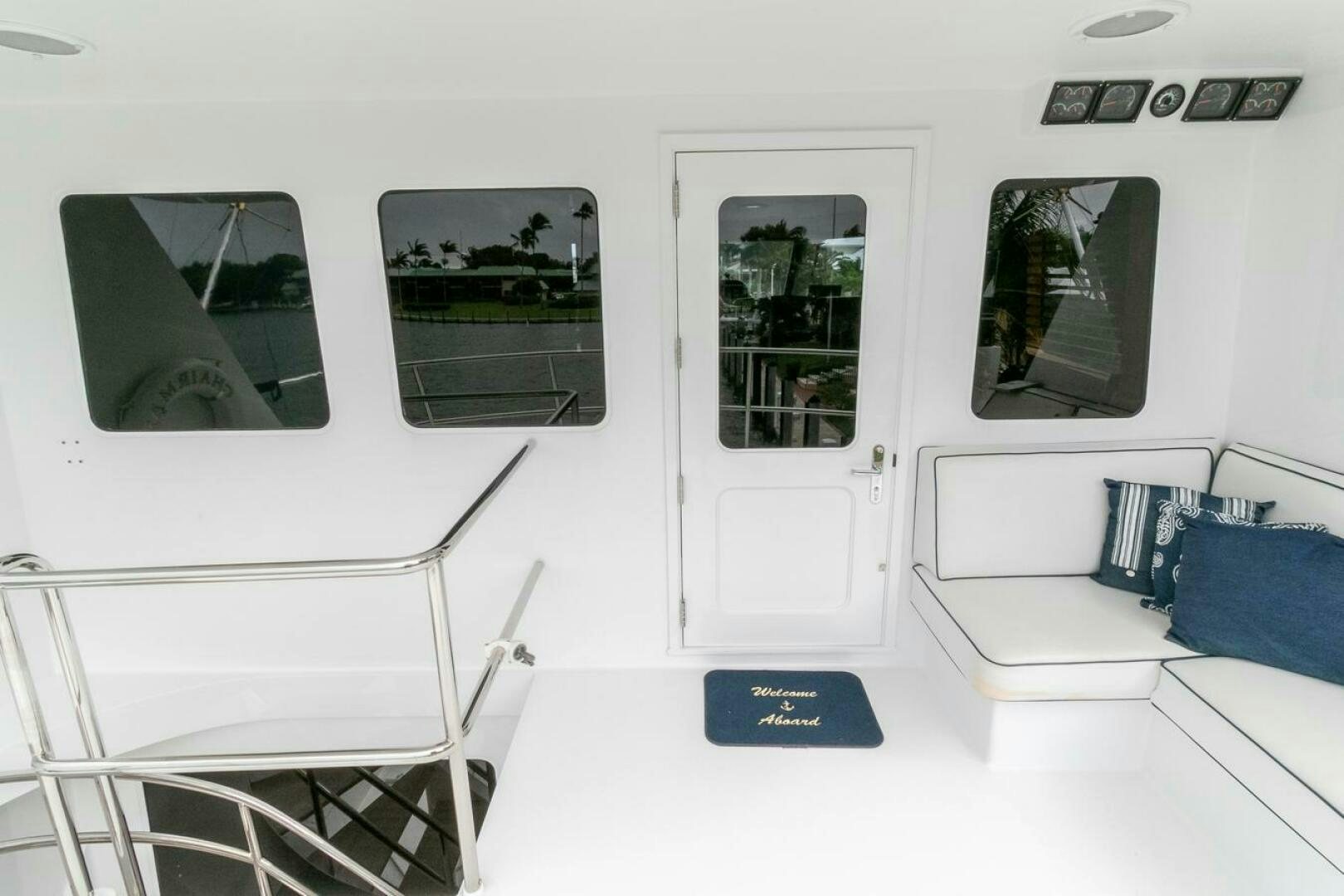 a room with a bed and a tv aboard CHAIRMAN  Yacht for Sale