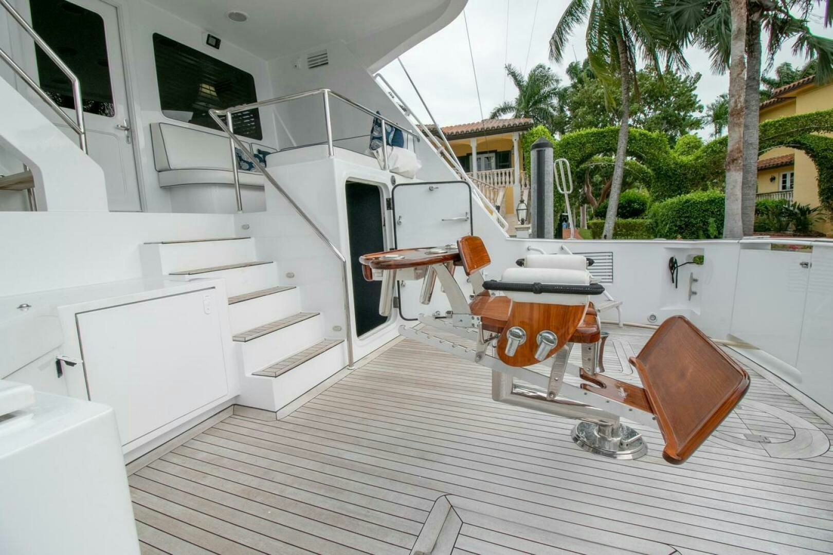 a house with a deck and a pool aboard CHAIRMAN  Yacht for Sale