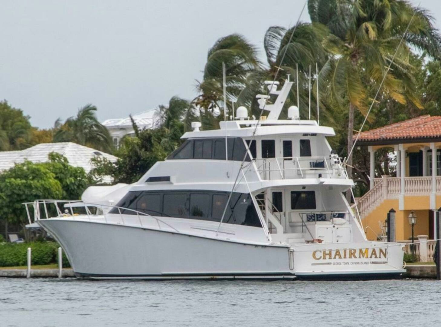 a white yacht in the water aboard CHAIRMAN  Yacht for Sale