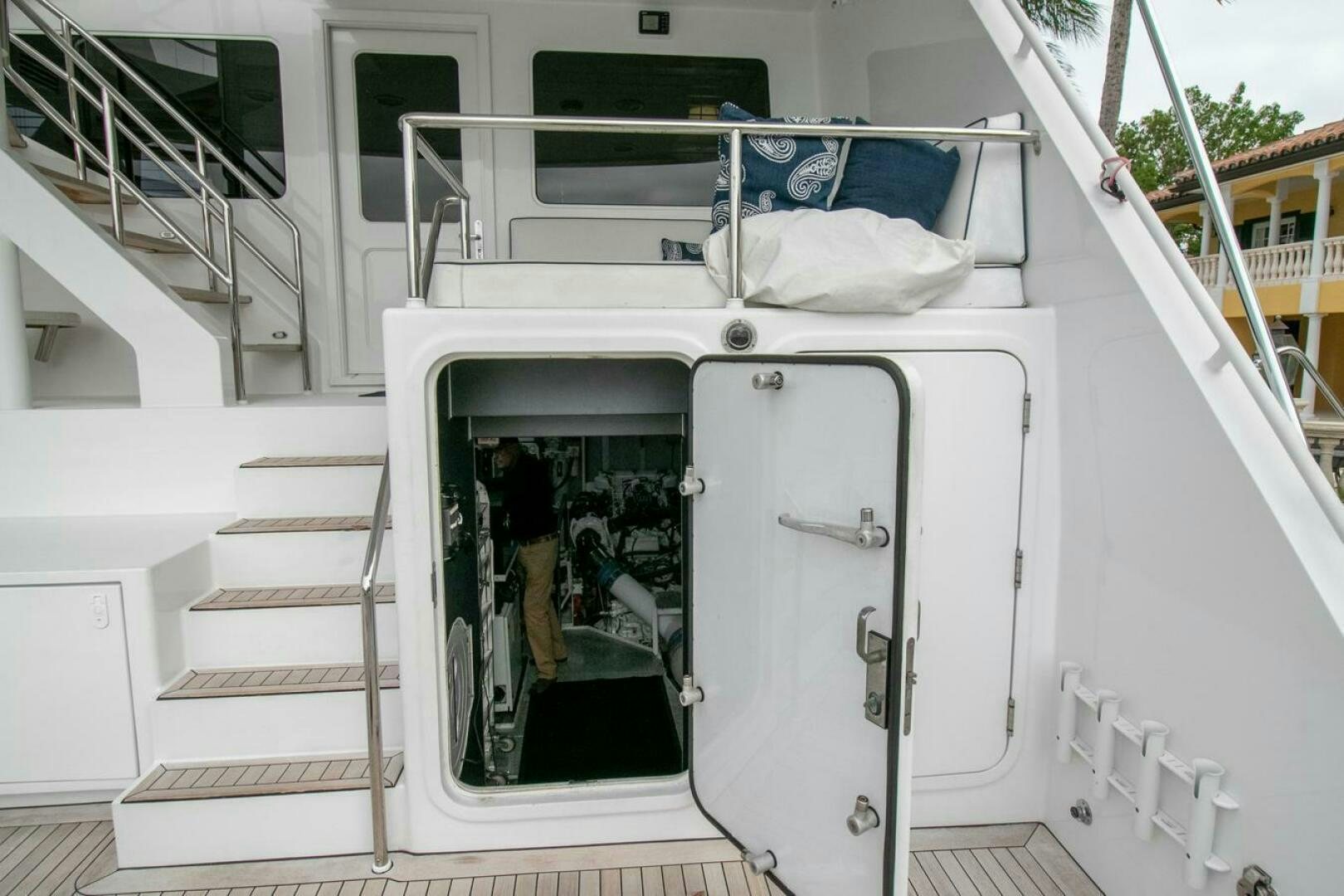 a person sitting in a white box aboard CHAIRMAN  Yacht for Sale