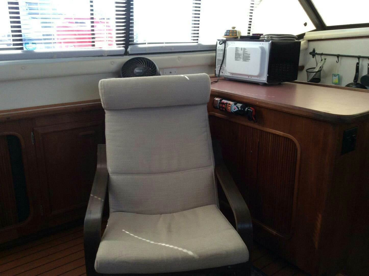 a chair in a room aboard TREES HOUSE Yacht for Sale