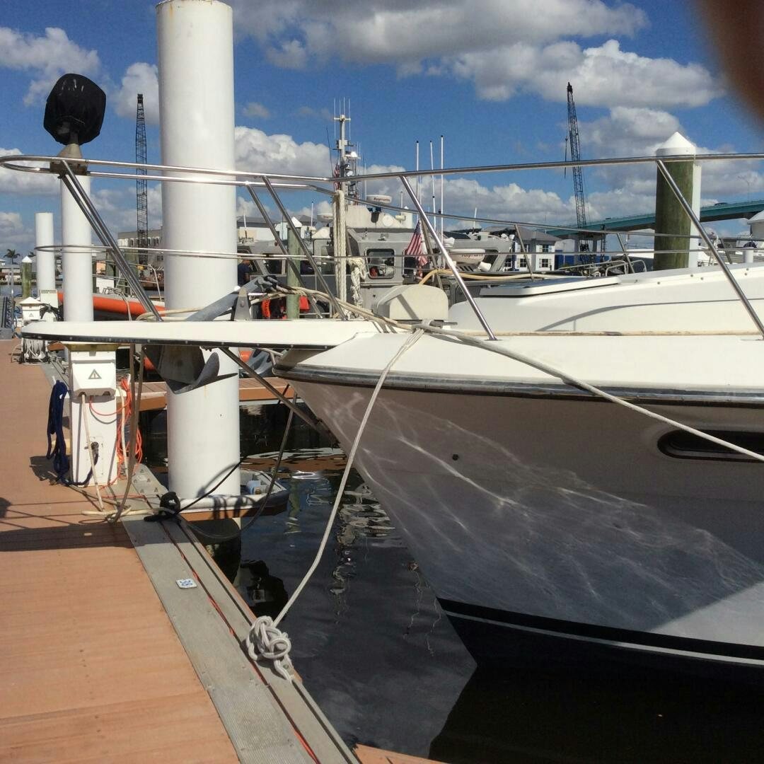 a boat docked at a pier aboard TREES HOUSE Yacht for Sale