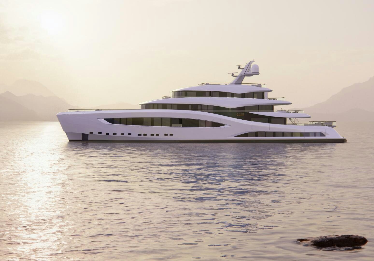 a white yacht in the water aboard PERENNIAL Yacht for Sale