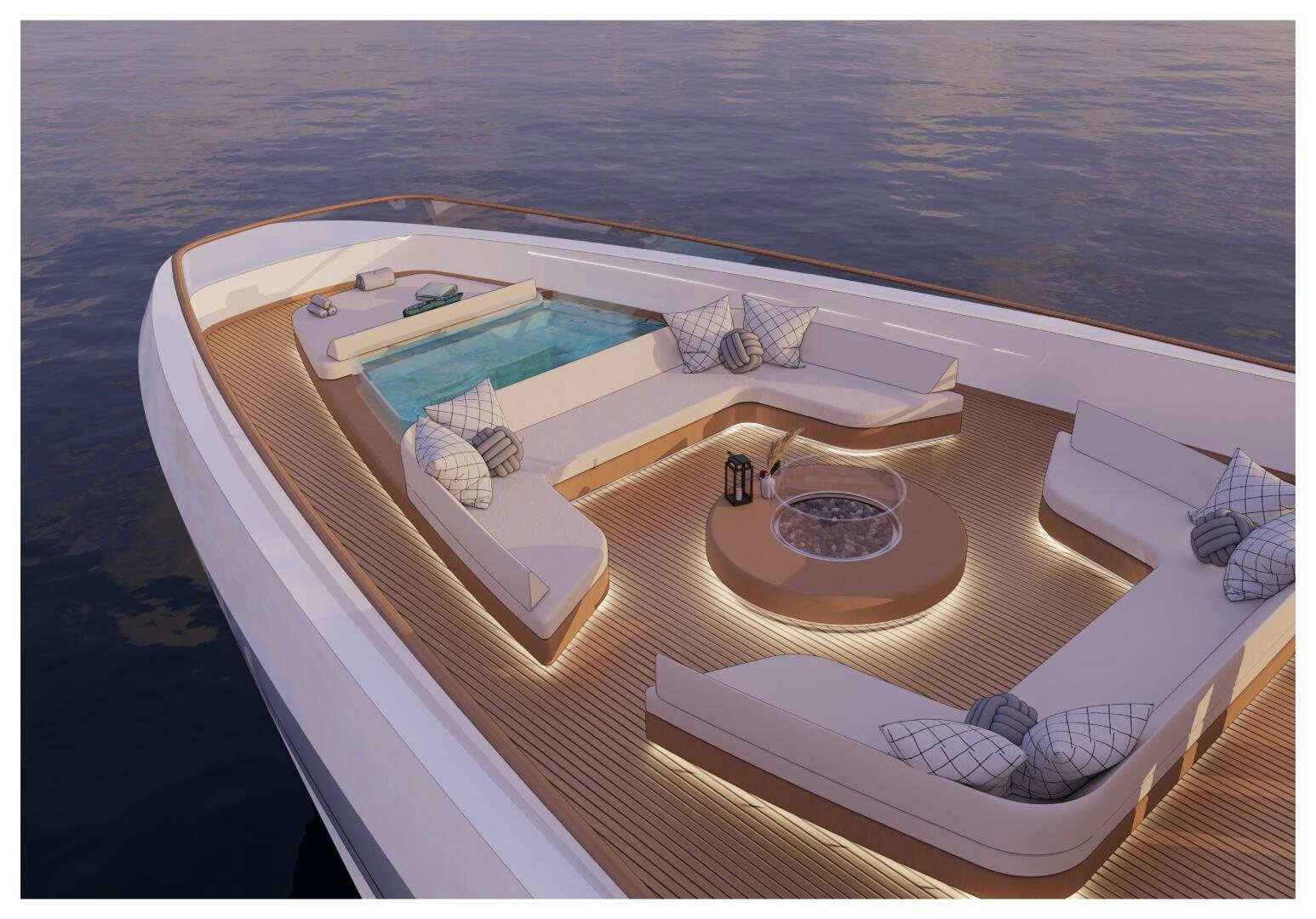 a model of a boat aboard PERENNIAL Yacht for Sale