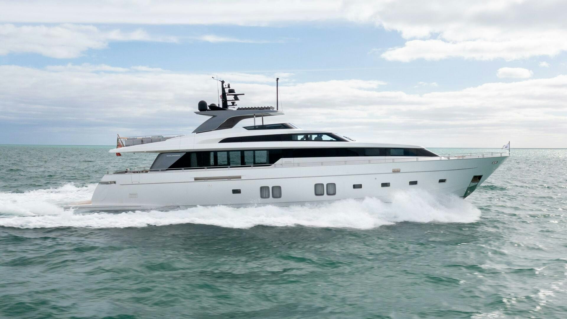 a white boat in the water aboard HONEY POT Yacht for Sale