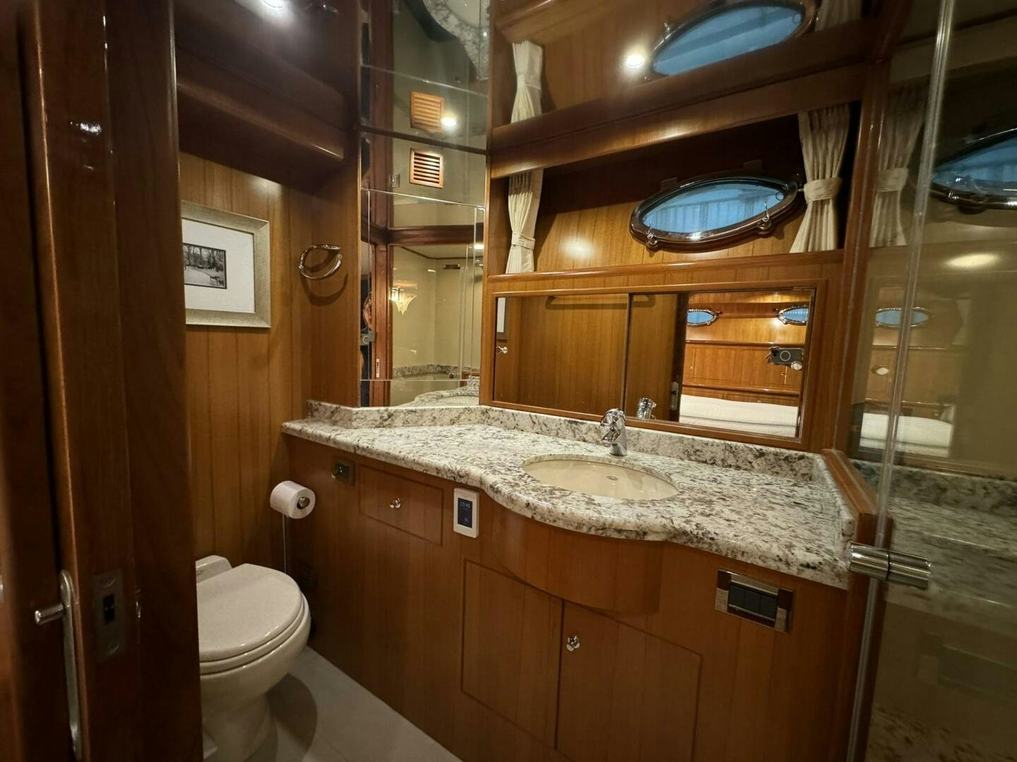 a bathroom with a large sink aboard ALL ABORDEAUX Yacht for Sale