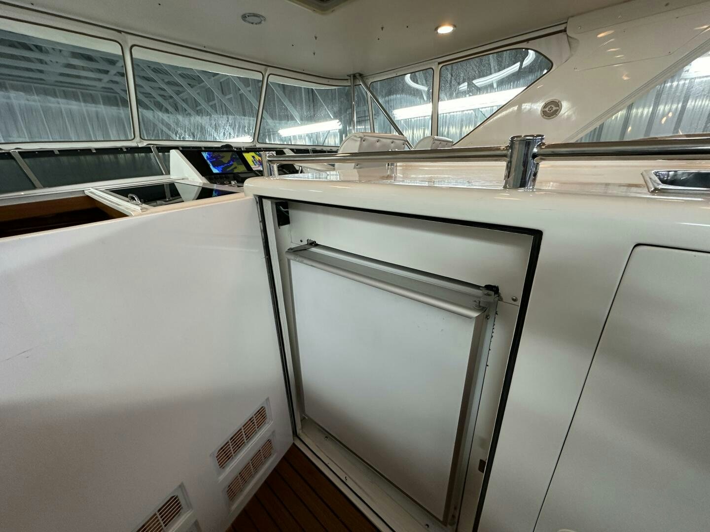 a large white machine in a room aboard ALL ABORDEAUX Yacht for Sale