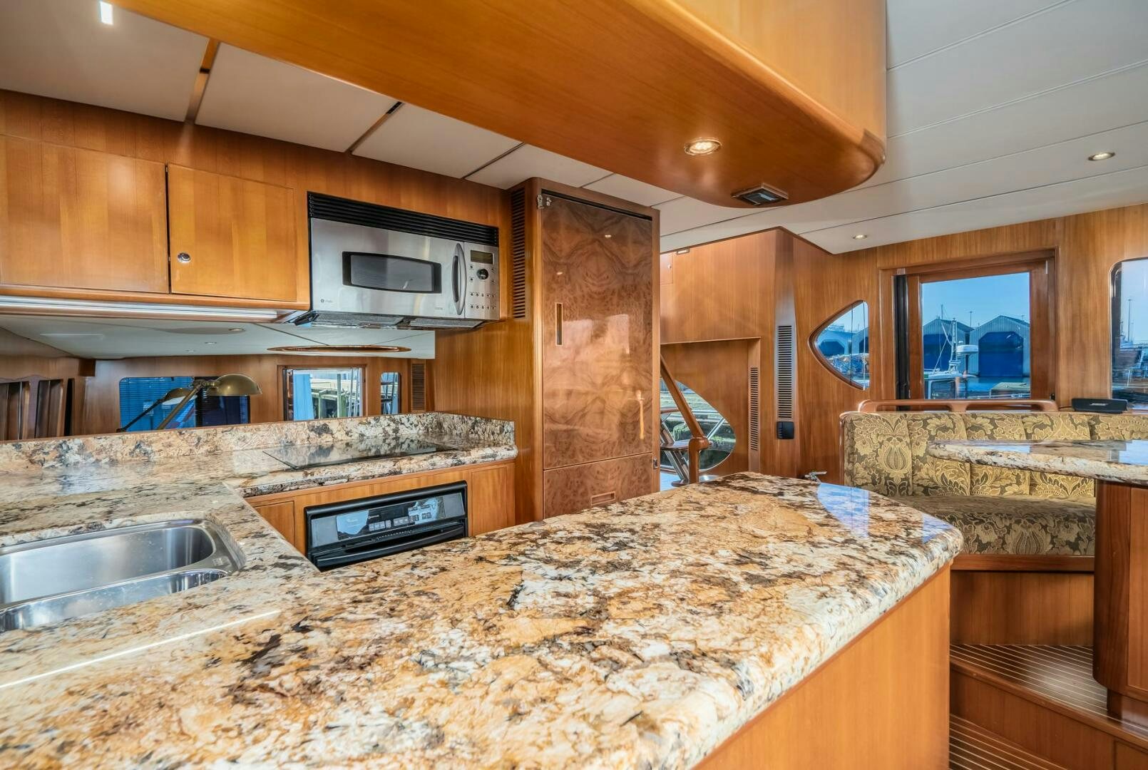 a kitchen with granite counter tops aboard ALL ABORDEAUX Yacht for Sale