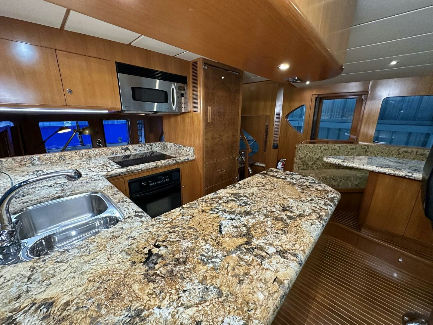 a kitchen with granite counter tops aboard ALL ABORDEAUX Yacht for Sale