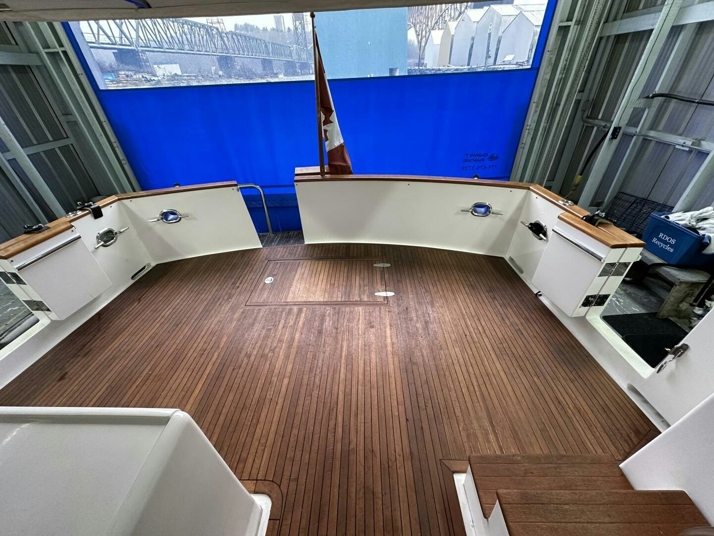 a room with a wood floor and a wood floor with a wood floor aboard ALL ABORDEAUX Yacht for Sale