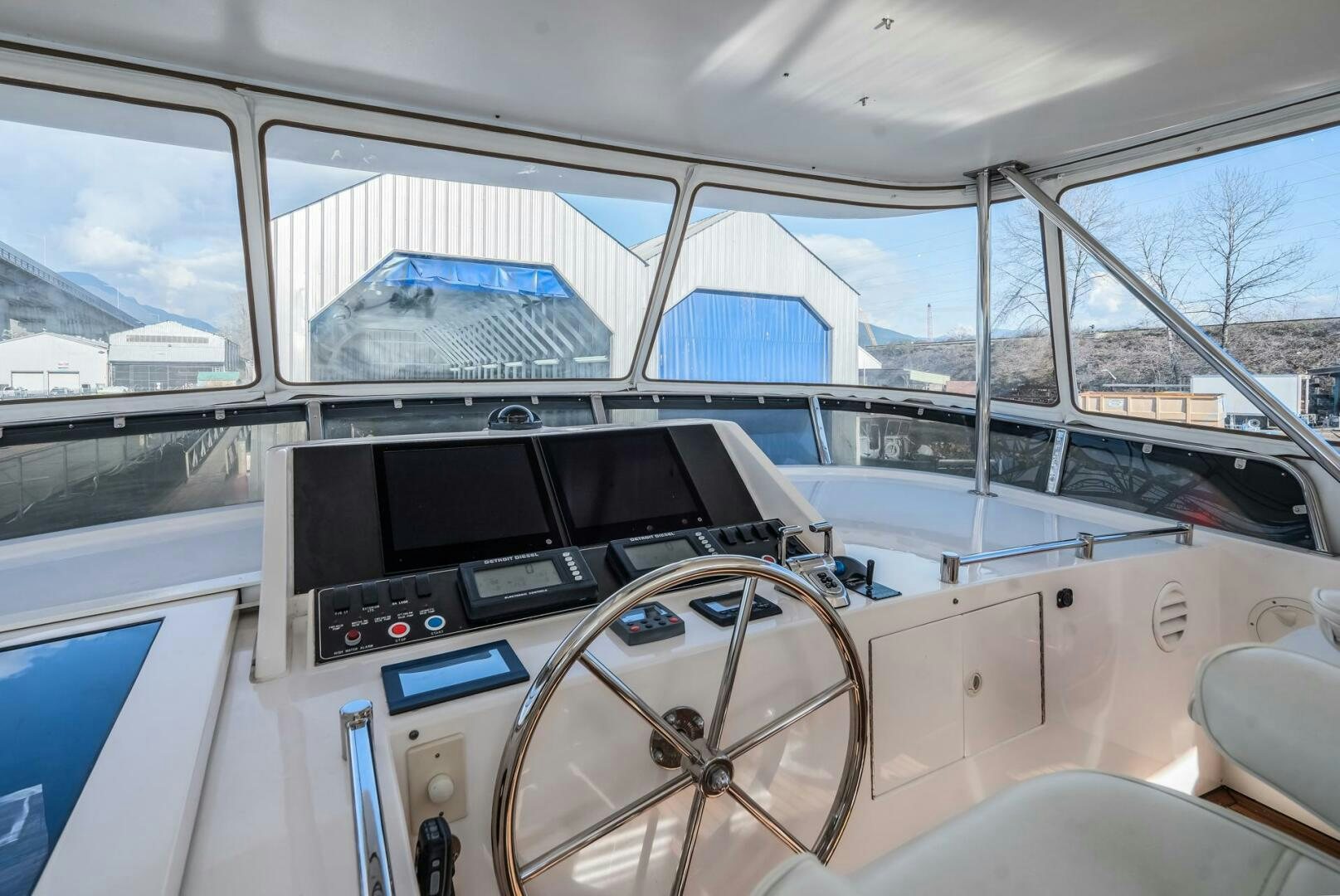 the inside of a car aboard ALL ABORDEAUX Yacht for Sale