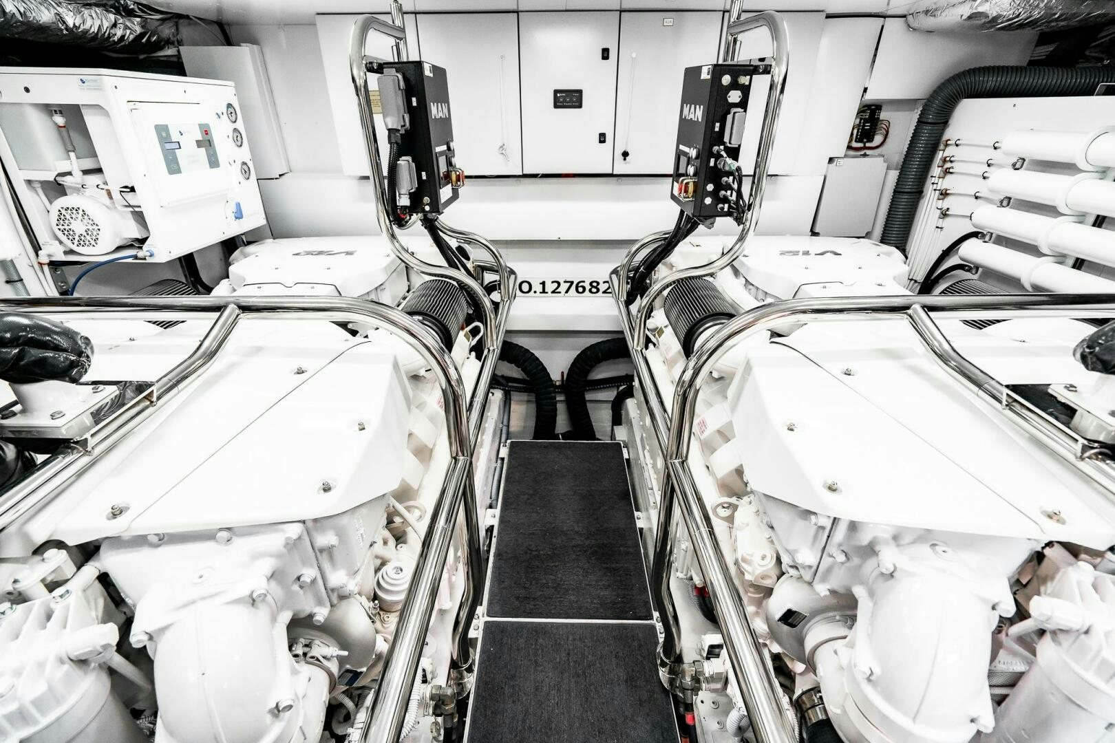 a room with machinery aboard PERFECT MATCH Yacht for Sale