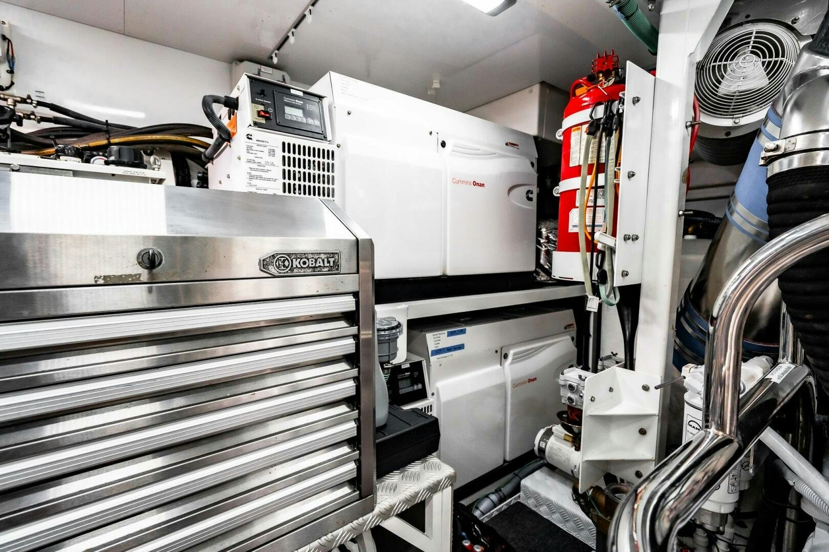 a room with machinery aboard PERFECT MATCH Yacht for Sale
