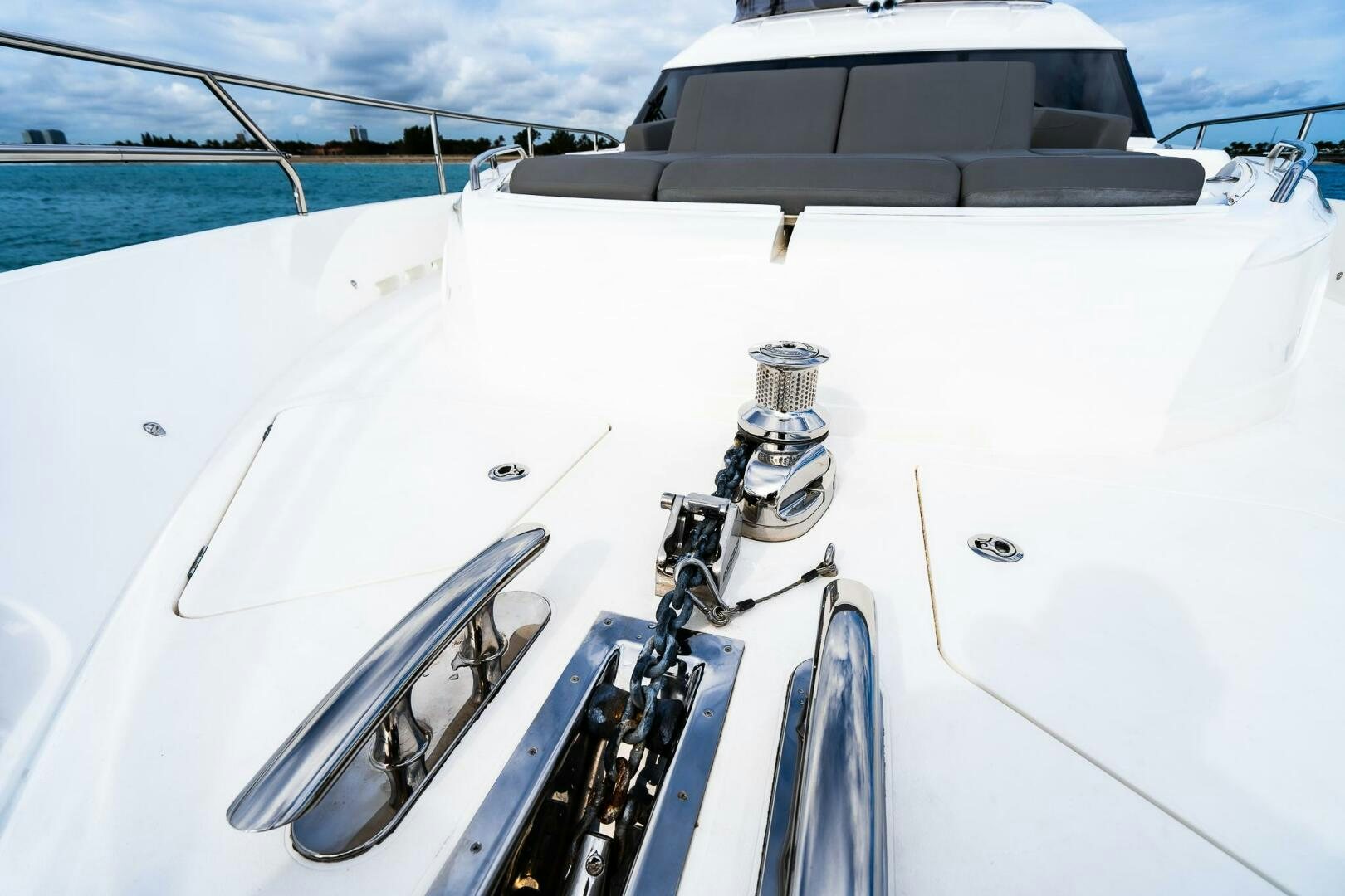 a snow mobile on a snowy field aboard PERFECT MATCH Yacht for Sale