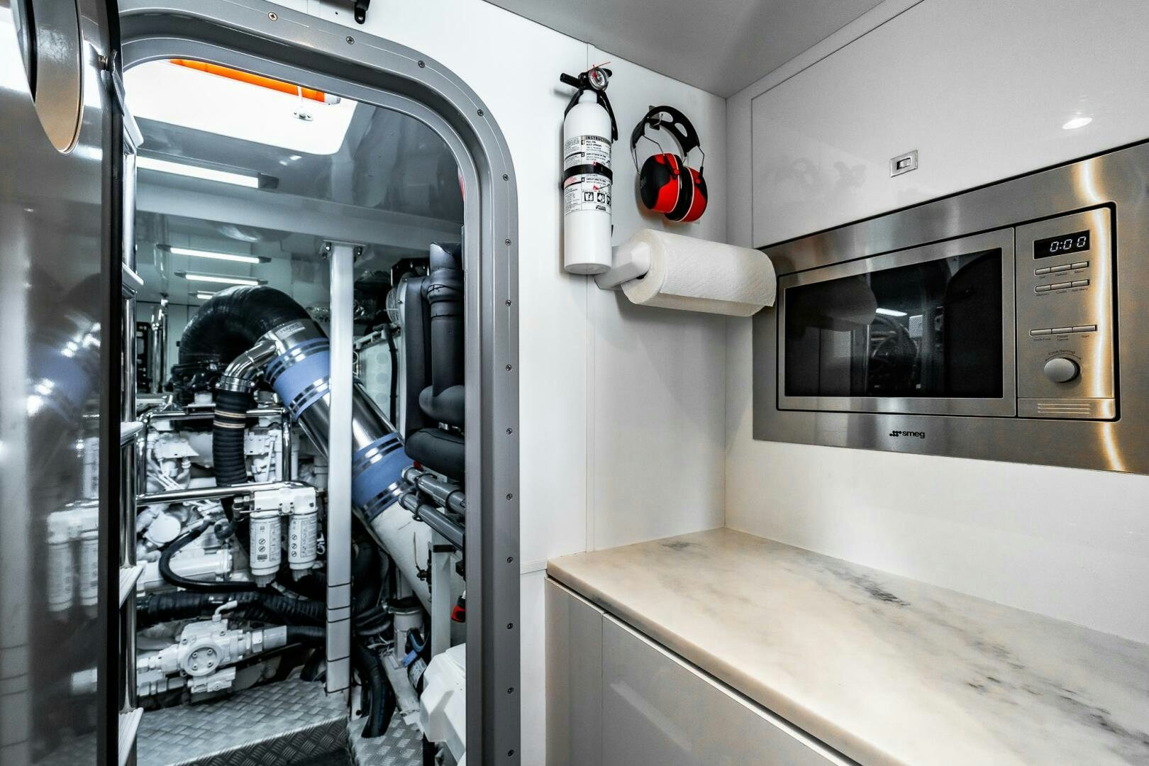 a machine with wires aboard PERFECT MATCH Yacht for Sale