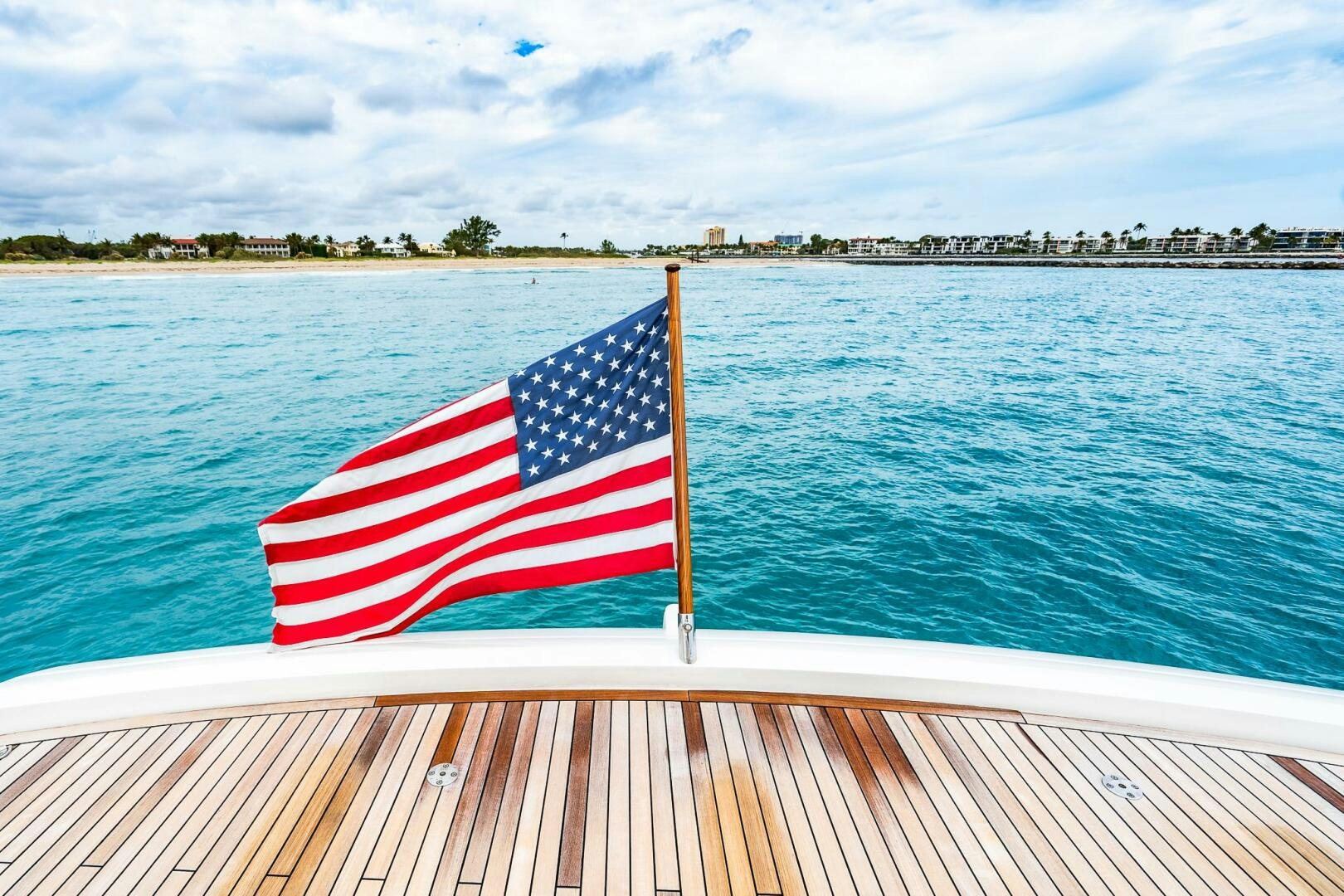 a flag on a boat aboard PERFECT MATCH Yacht for Sale