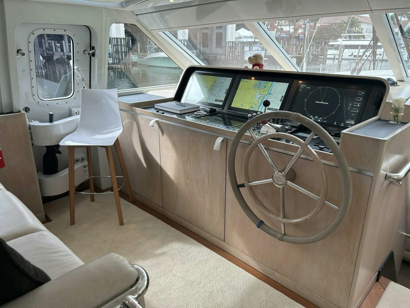 inside of a car aboard TOTO Yacht for Sale