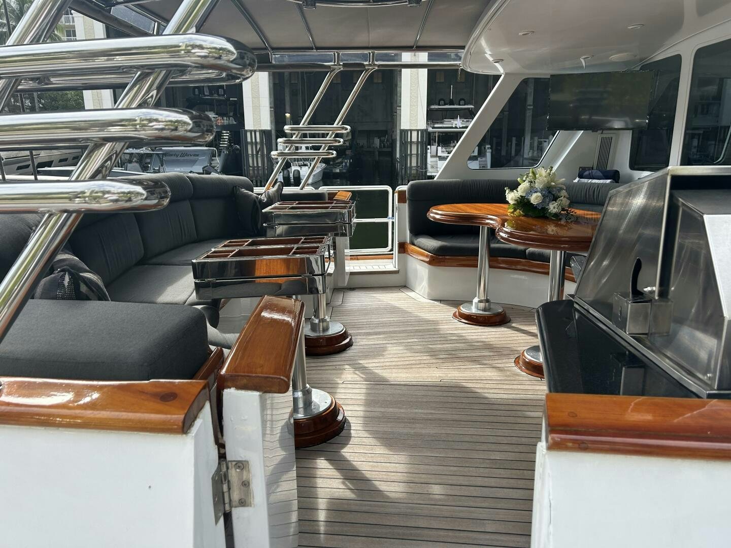 inside of a bus aboard TOTO Yacht for Sale