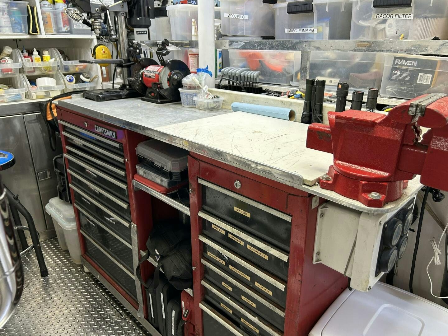 a machine in a room aboard TOTO Yacht for Sale