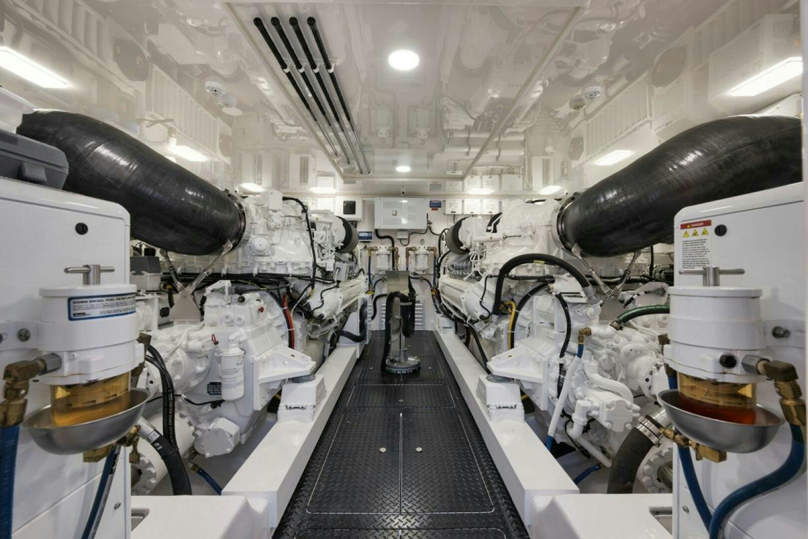 a large machine in a room aboard LUCKY DICK Yacht for Sale