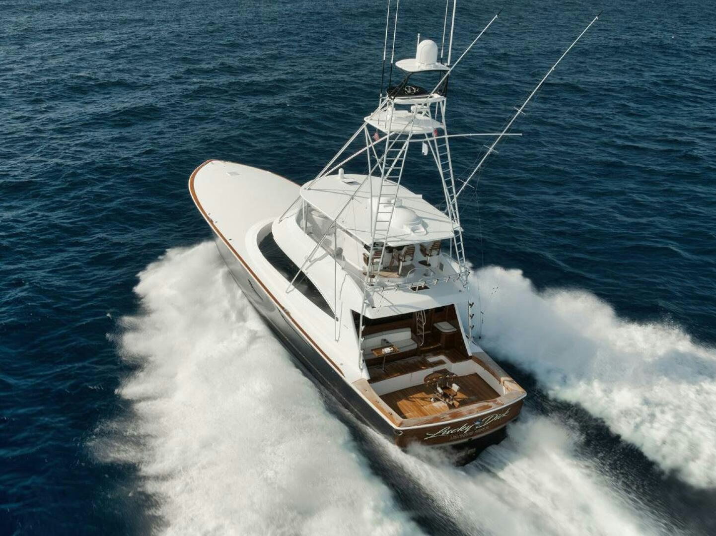 a boat on the water aboard LUCKY DICK Yacht for Sale