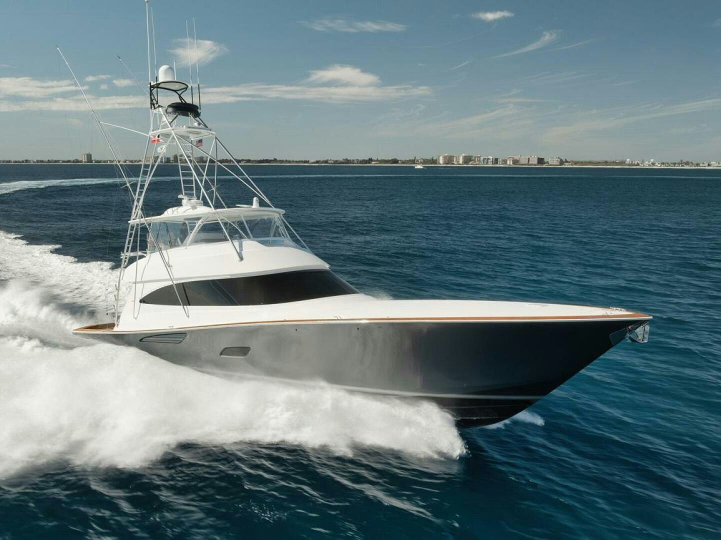 a boat on the water aboard LUCKY DICK Yacht for Sale