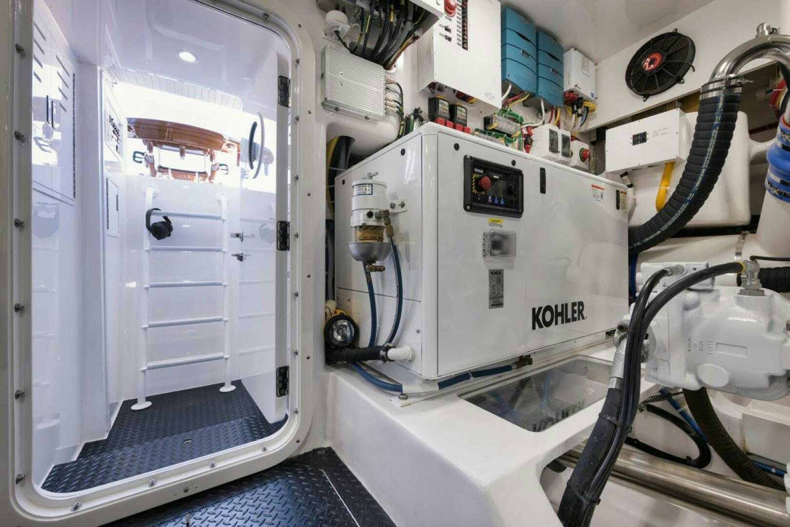 a close-up of a machine aboard LUCKY DICK Yacht for Sale