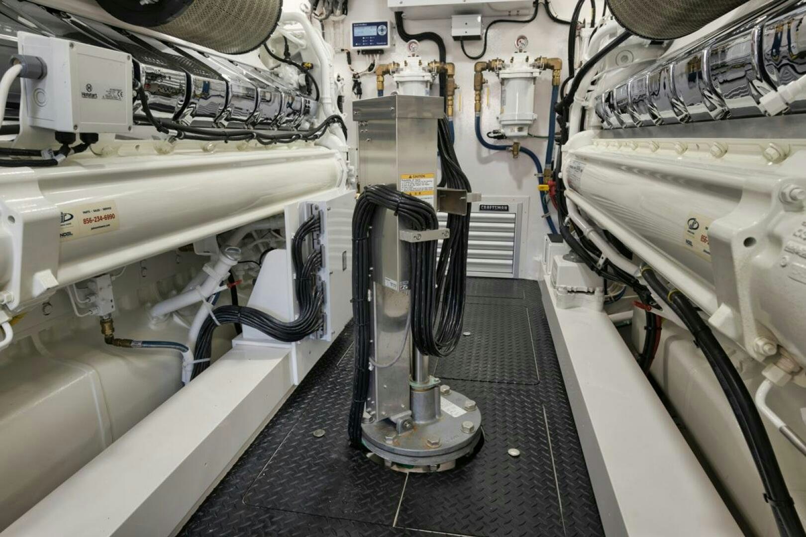 a close-up of a machine aboard LUCKY DICK Yacht for Sale