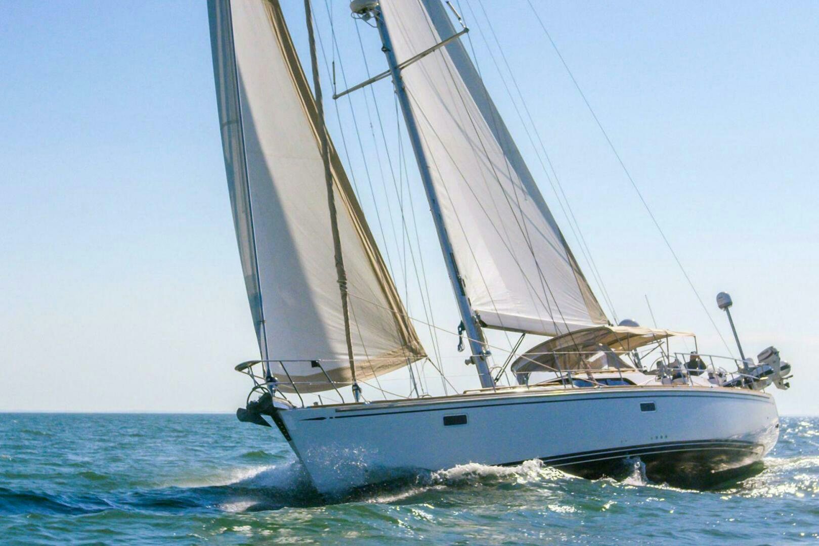 a sailboat on the water aboard INDEPEPDENCE Yacht for Sale