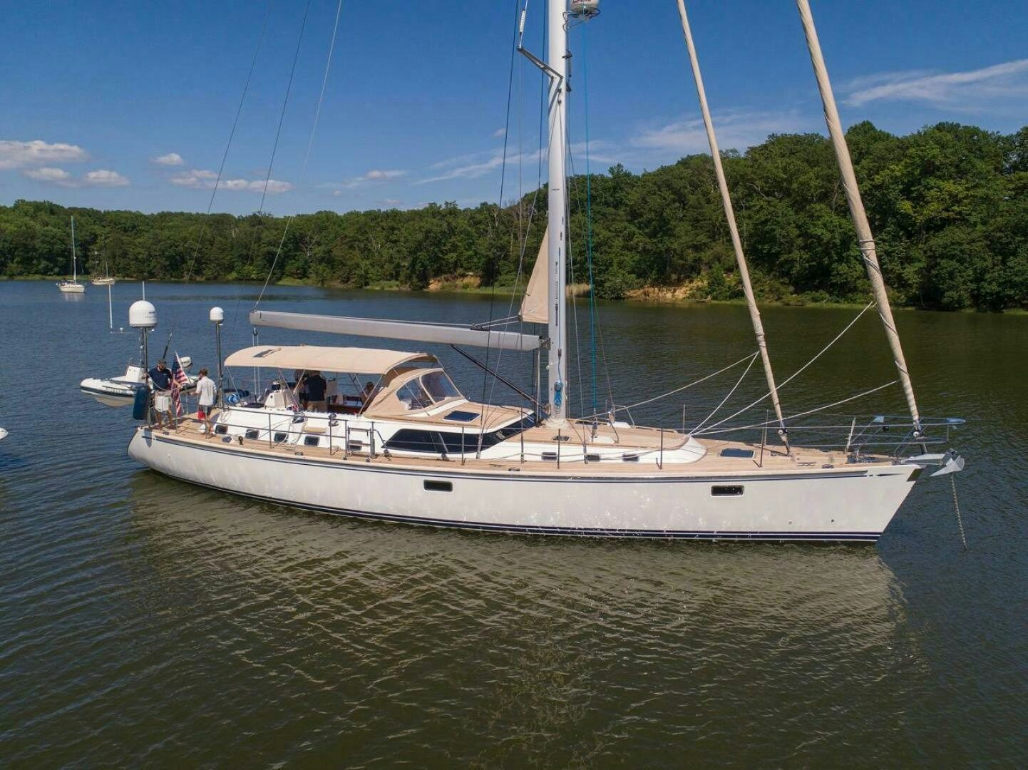 a boat on the water aboard INDEPEPDENCE Yacht for Sale