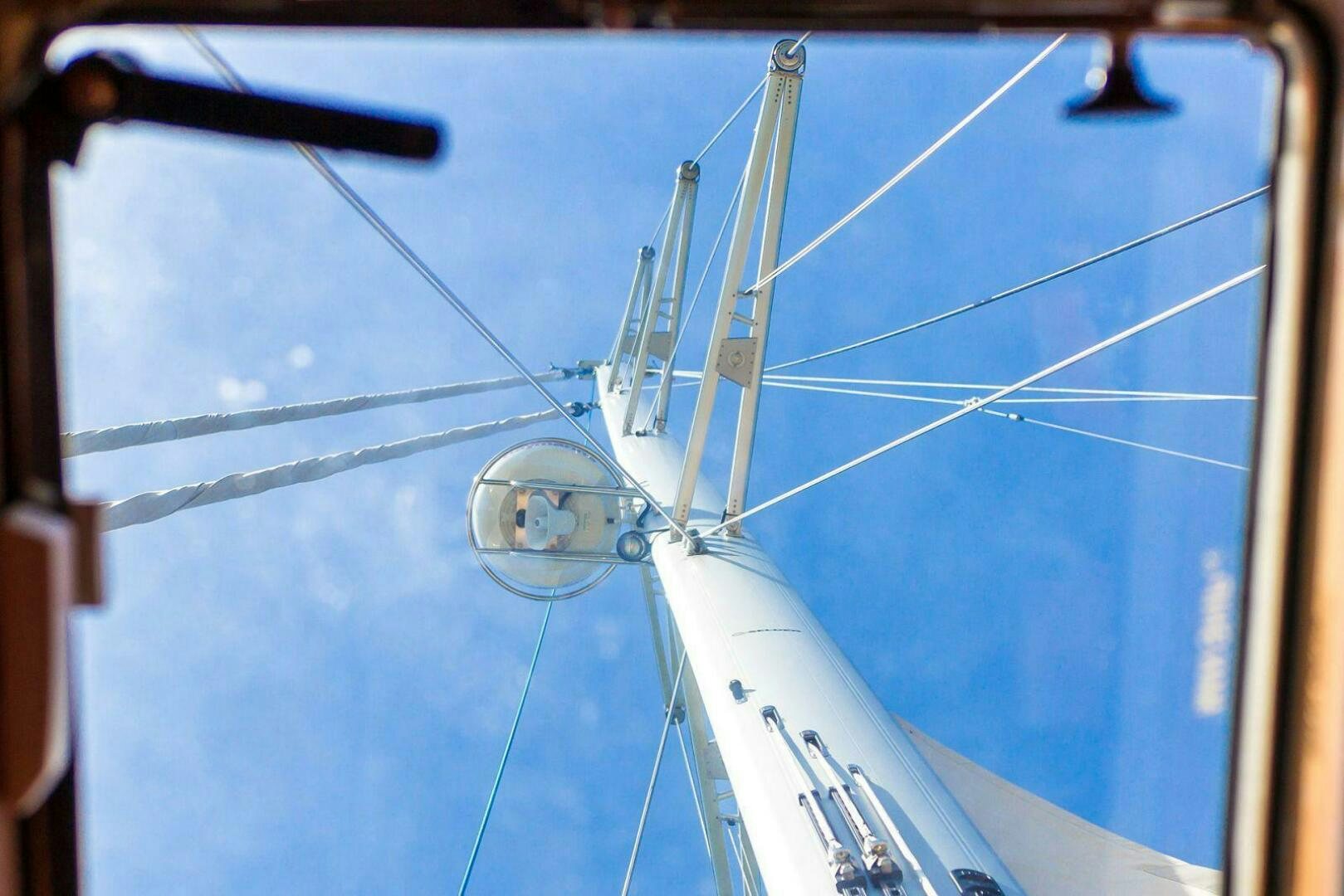 a close-up of a white boat aboard INDEPEPDENCE Yacht for Sale