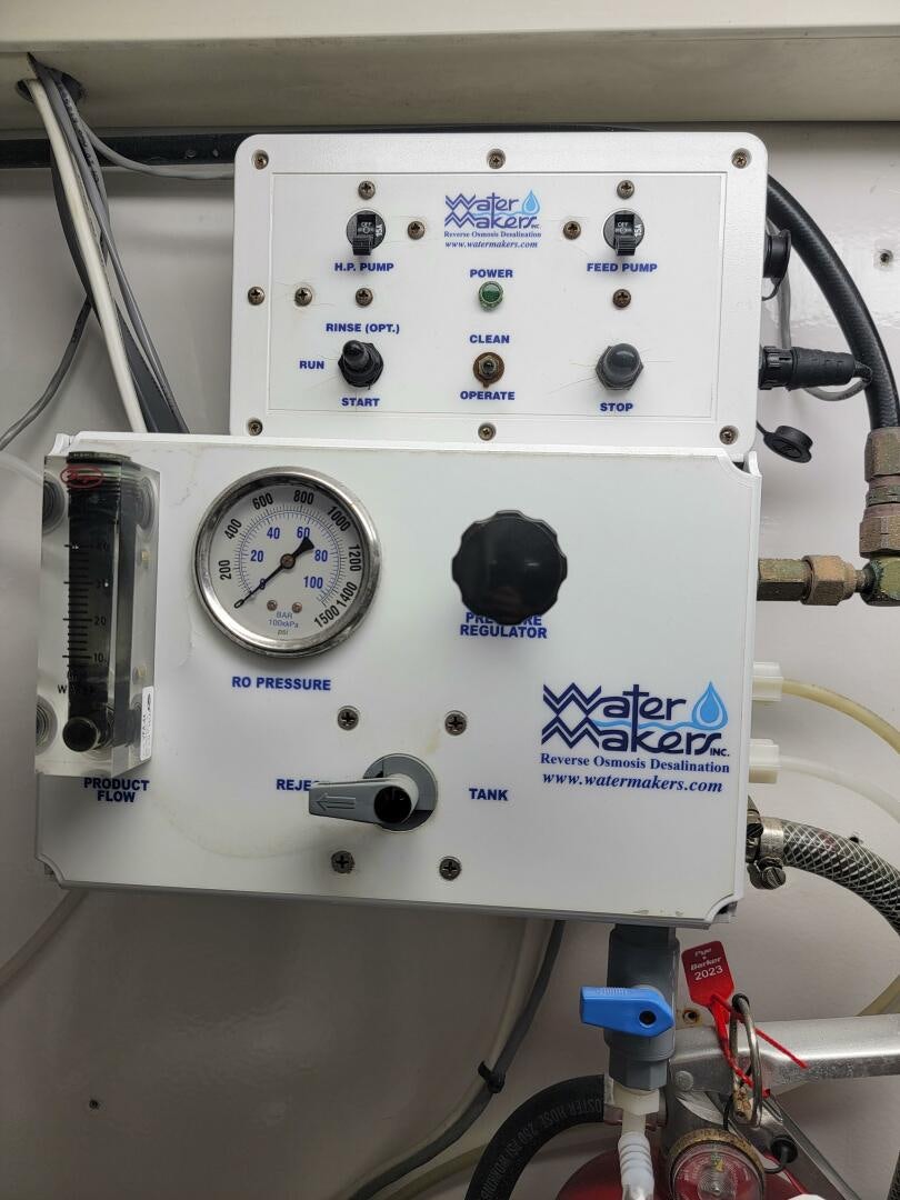 a white electrical device aboard PRIME TIME Yacht for Sale