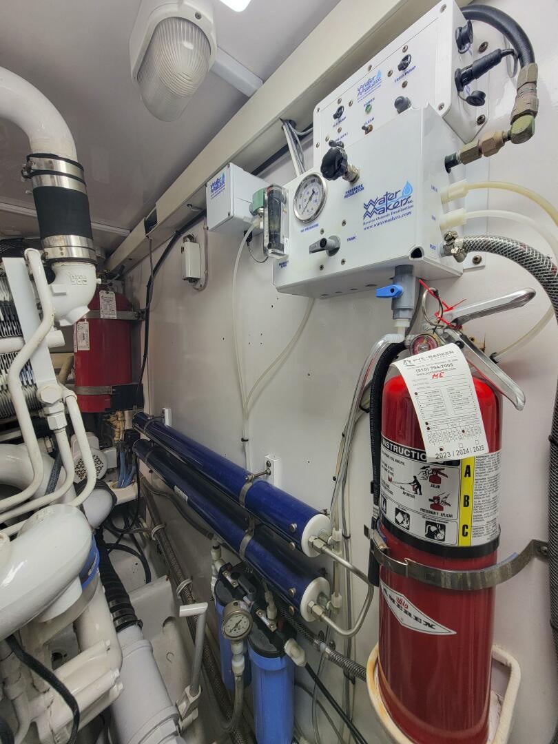 a close-up of a machine aboard PRIME TIME Yacht for Sale