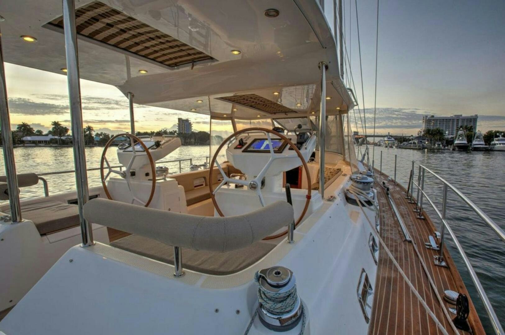 a boat on a deck aboard RAGNAR Yacht for Sale