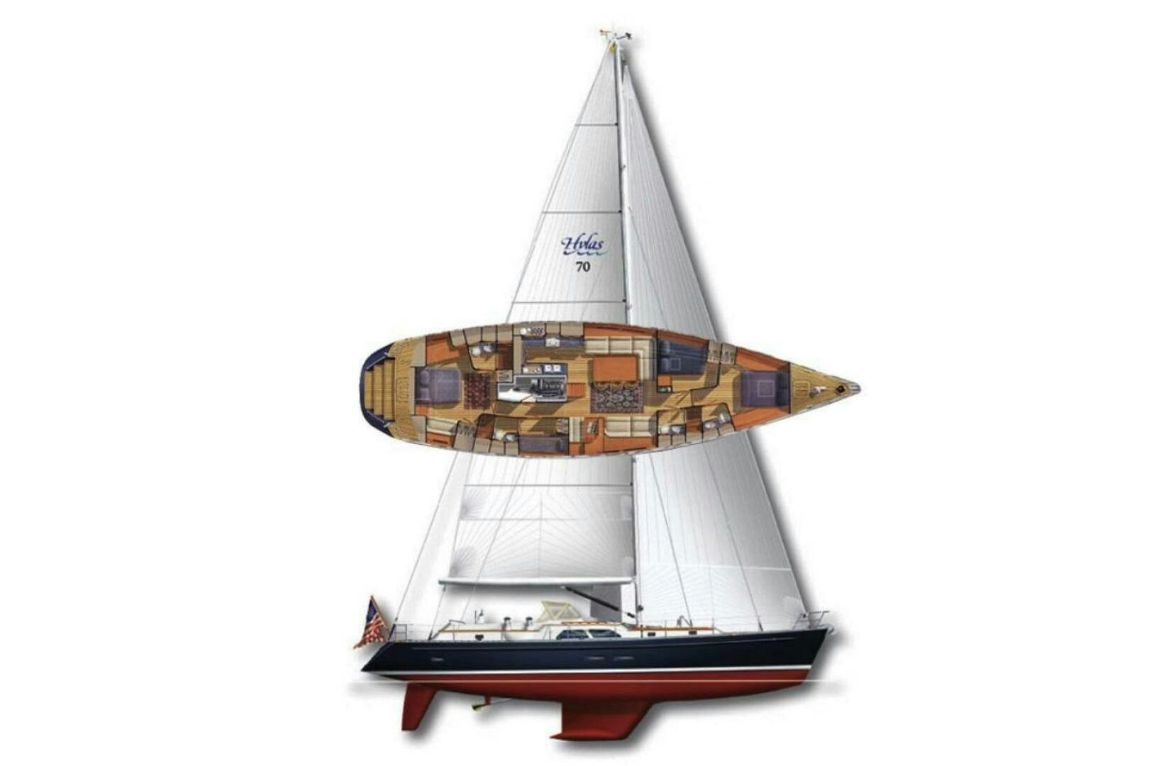 a model of a boat aboard RAGNAR Yacht for Sale