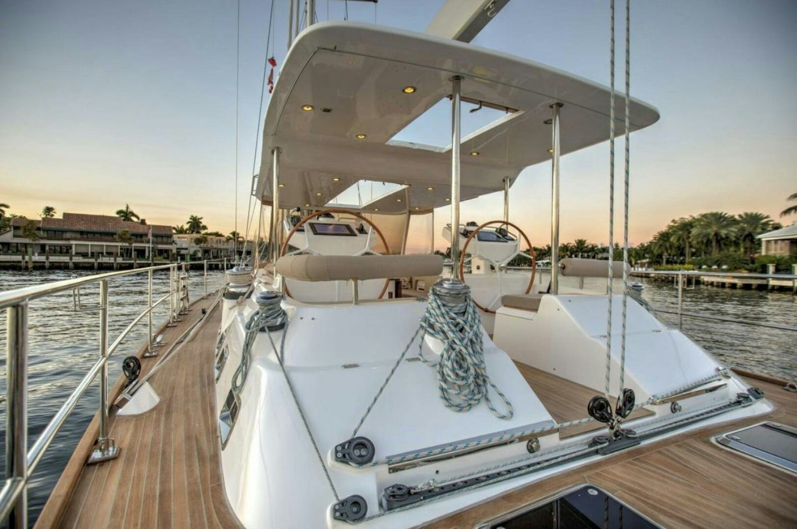 a sailboat on a dock aboard RAGNAR Yacht for Sale