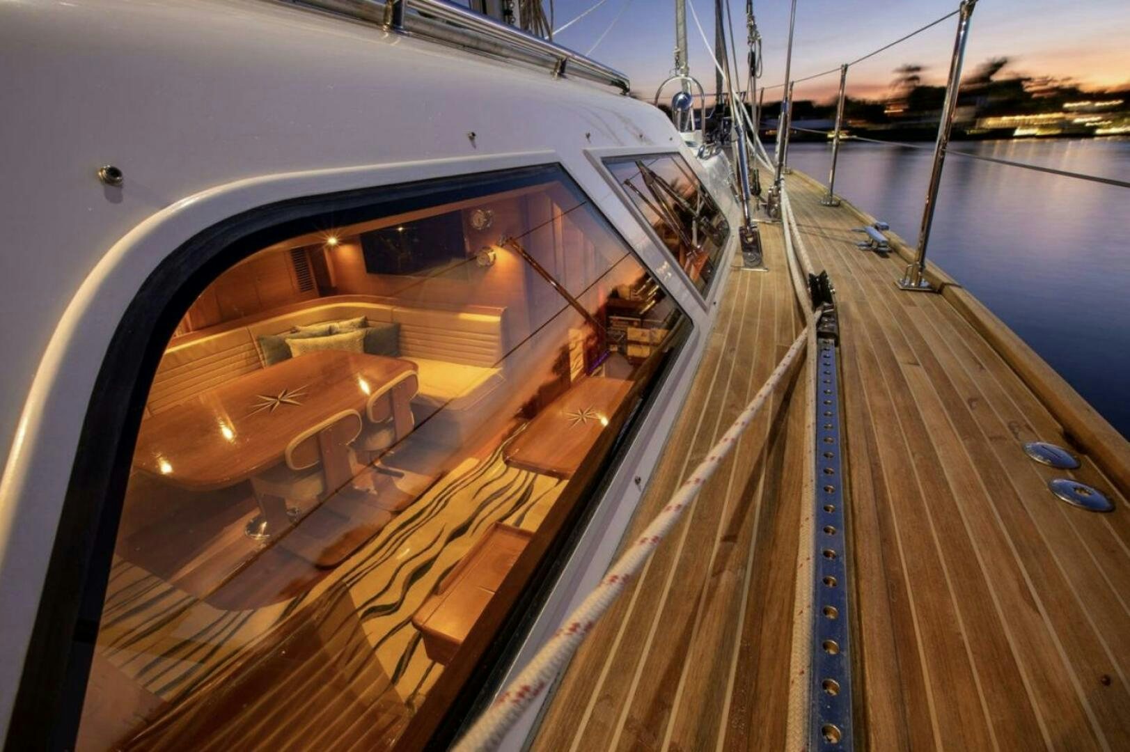 a train on the railway tracks aboard RAGNAR Yacht for Sale