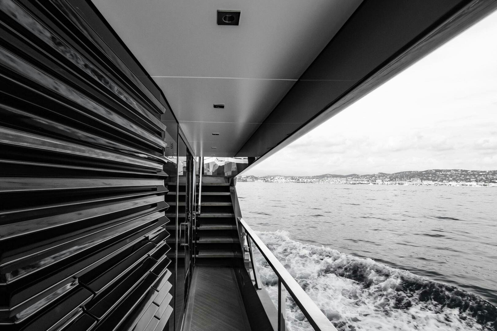 a train on a railway track aboard BEACH CLUB Yacht for Sale