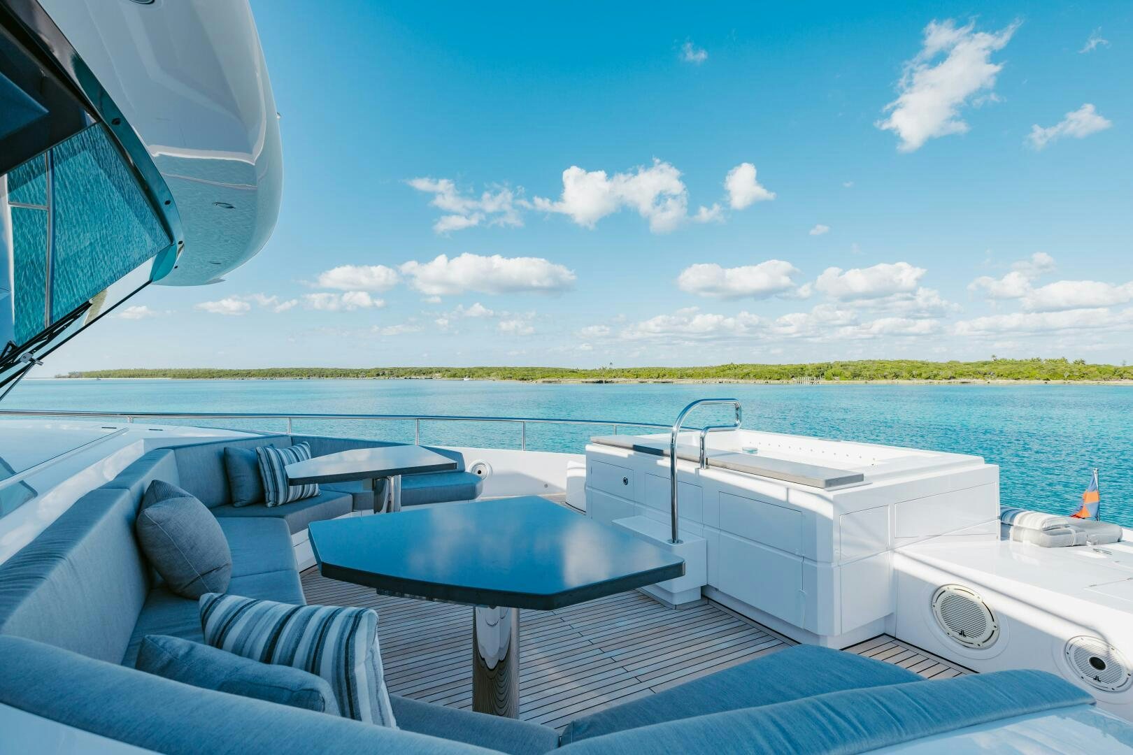 a boat on the water aboard UNTETHERED Yacht for Sale