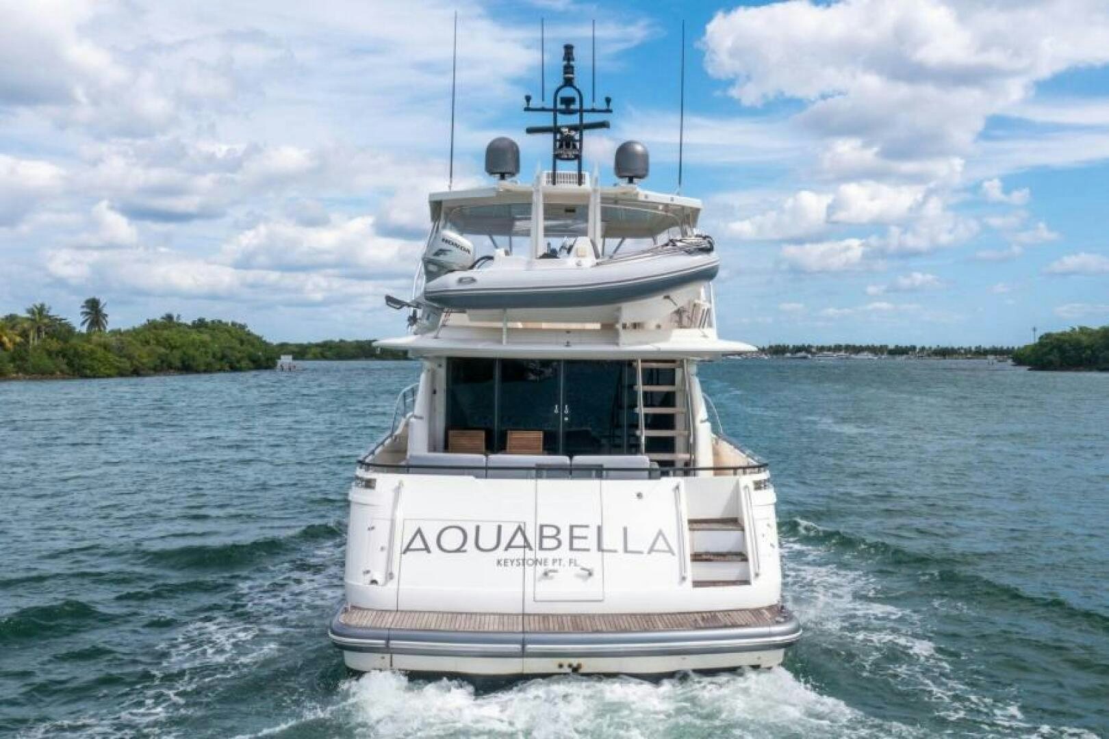 a boat on the water aboard AQUABELLA Yacht for Sale
