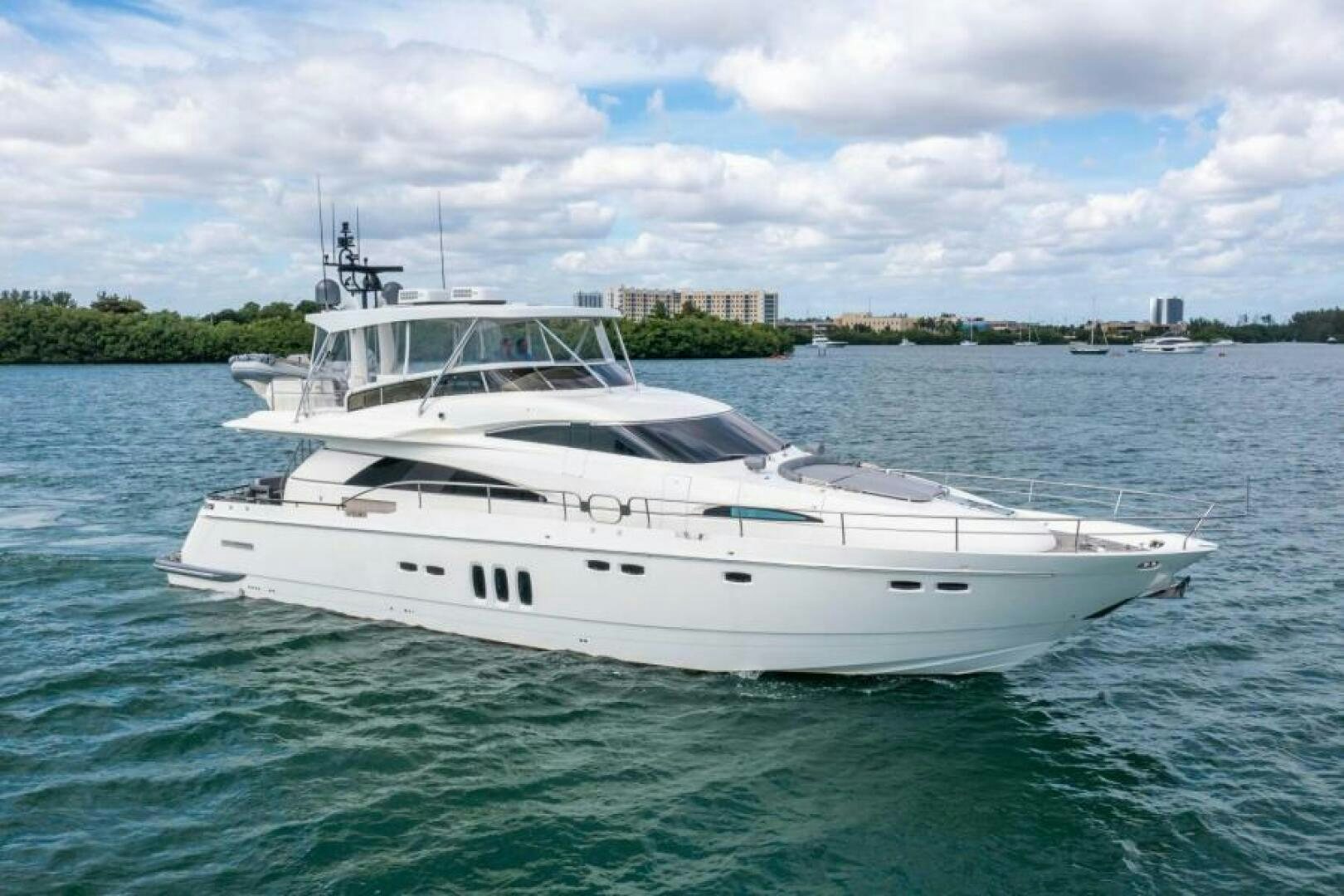 a white yacht in the water aboard AQUABELLA Yacht for Sale