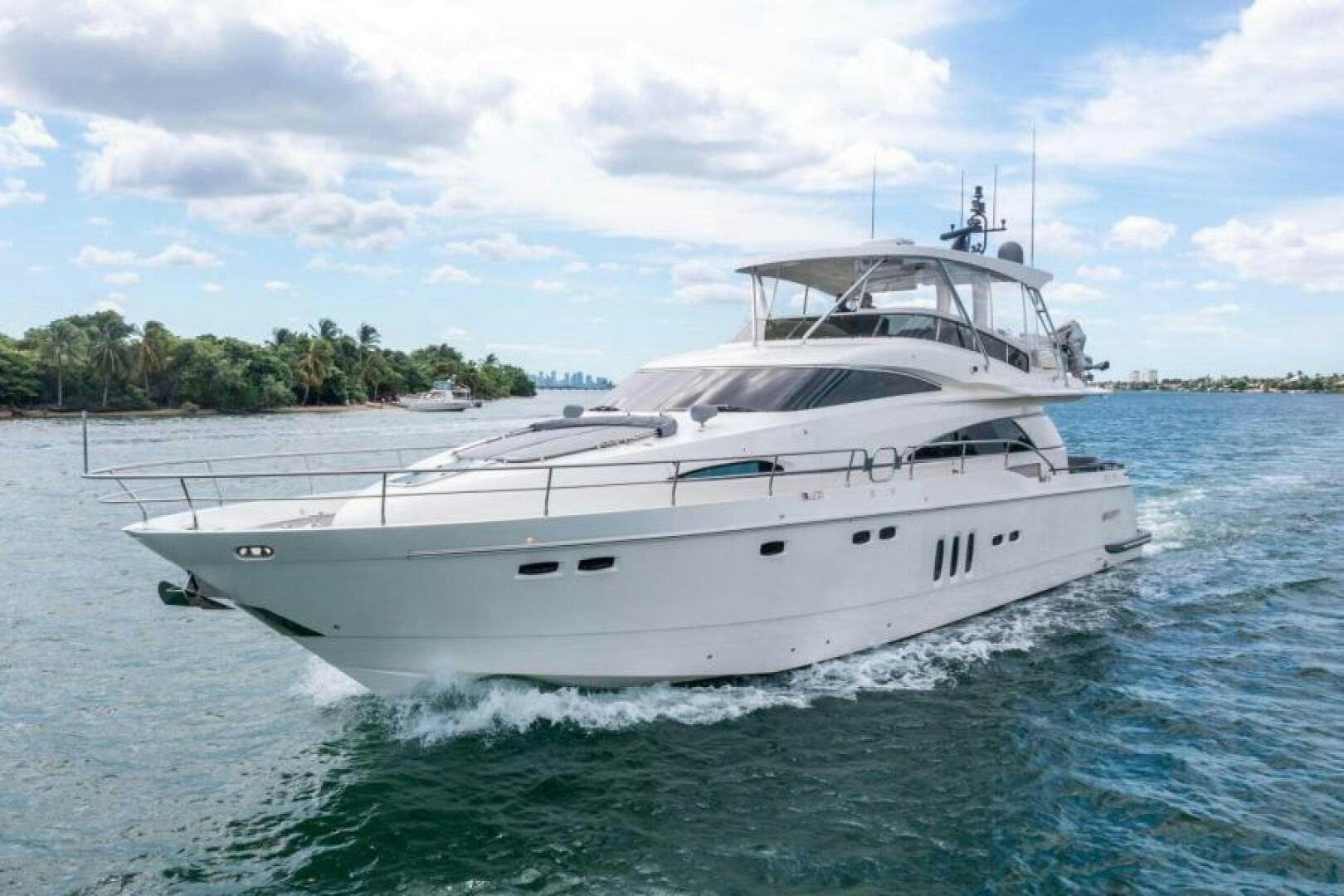 a white yacht in the water aboard AQUABELLA Yacht for Sale